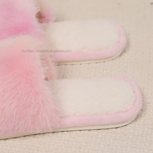 Women's Luxury Furry Faux Fur for Slippers for Autumn Winter Plus Size Indoor Cotton Shoes With Plush Warm <b>Slides</b> Soft Cushionin - Product Image 2