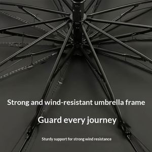 Paraguas Plegable Reforzado Doble Plus con Mango de Acero de 10 Varillas, Regalo Empresarial, Protección Solar y contra la Lluvia, Personalizable para Hombres y Mujeres - Product Image 2