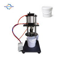 Machine pneumatique de pressage de bouchons pour seaux ronds en plastique de 1L, 2L, 3L, 4L, 5L, équipement de ligne d'emballage avec couvercle