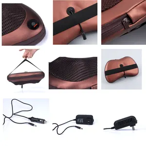 Massage Neck Pillow Factory Directly Sell OEM/ODM Car Office Home Heat Back Neck Massage Pillow Shiatsu Neck Massage Pillow