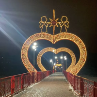 2024 décoration de mariage extérieure éclairage saint valentin Led lettre d'amour lumière forme de coeur Led arc Motif lumière
