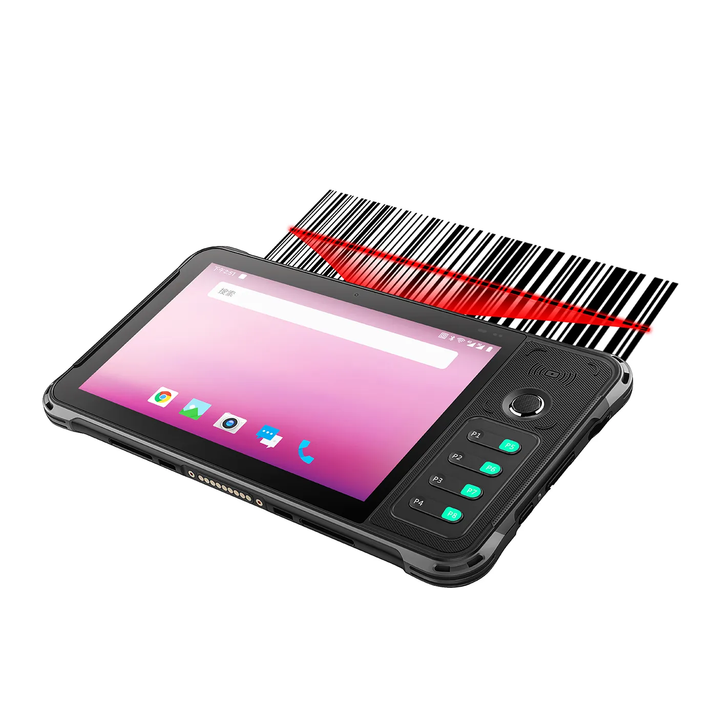 Urovo p8100 8 inch không thấm nước Android Scanner Tablet RFID NFC Reader công nghiệp cầm tay Android gồ ghề Tablet PC