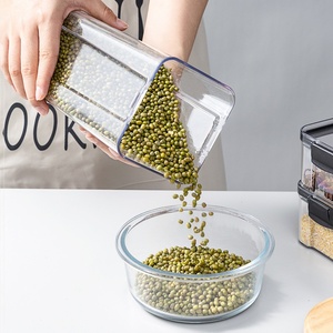 Stackable <strong>Clear</strong> Plastic Airtight Food Storage <strong>Containers</strong> with Sealed Lid for Kitchen Pantry Dry Food Storage Organization - Product Image 6
