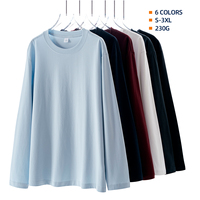 Chemise à manches longues DTG personnalisée à échantillon rapide pour homme, sous-vêtement thermique en pur coton pour l'hiver