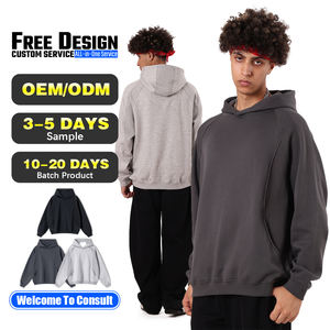 Sudadera con Capucha Casual Vintage para Hombre, Talla XL, Diseño con Parches de Felpa, Transpirable, con Hombros Caídos y Forro, Estilo Urbano Invernal - Product Image 1