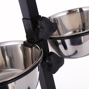 Cuenco de acero inoxidable <span class=keywords><strong>personalizado</strong></span> al por mayor para mascotas con soporte de altura ajustable para alimentar perros medianos y grandes - Product Image 4