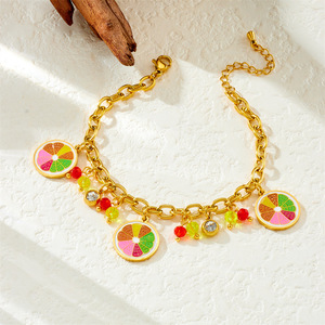 Fashion Charm Bracelet Zinc Alloy Fruit Pendant Women's Party Jewelry B1592 B1593 B1594 B1595 - Product Image 4