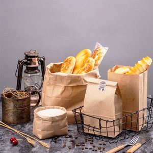 Bolsa de papel ecológica de alta calidad con asa de papel kraft bolsa de <span class=keywords><strong>pan</strong></span> de alimentos reciclable - Product Image 6
