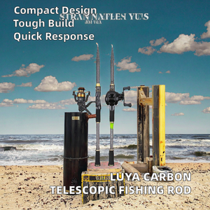 Canne à pêche télescopique Luya légère 200g en carbone, portable EVA, pour brochet, eau salée, perche, longue portée, action moyenne rapide - Product Image 2