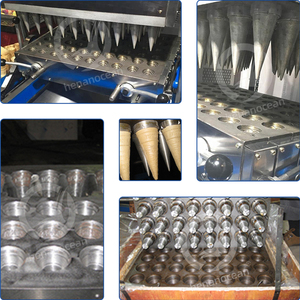 Oceano a fondo piatto Mini biscotto cono Wafer linea di produzione per la vendita per fare il cono gelato - Product Image 4