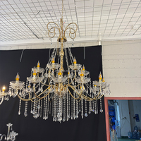 Décoration de mariage ZKAI, style candélabre, lustre suspendu au plafond, chandelier en cristal pour la décoration d'événements et de banquets