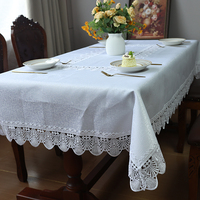 Nappe en jacquard blanche, dentelle, adaptée aux banquets, aux fêtes et aux mariages et autres occasions spéciales, décoration de table.