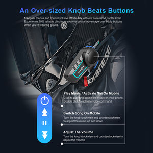 프리드콘 KY V2 두 사람이 타고 다닐 수 있는 원활한 연결, 블루투스 6.0 헬멧 인터콤, 혼합 오디오 통화 및 온라인 음악 - Product Image 2