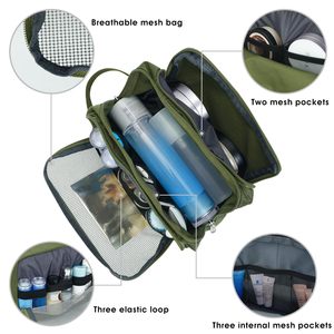 Dry and Wet Separation Cosmetic <b>Bag</b> Hanging Traveling <b>Toiletry</b> <b>Bag</b> Dopp Kit <b>for</b> <b>Men</b> - Product Image 3