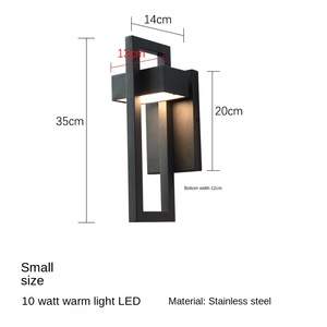 Aplique de luz impermeable para exteriores IP65, lámpara de pared, luz de pared negra moderna - Product Image 4