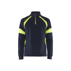 BLAKLADER - 355011588933L Sudadera con paneles de alta visibilidad Azul marino/Amarillo-EAN 7330509775226 WORK HOODIES - Product Image 1