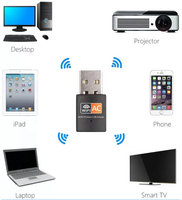 AC 600M 600m BPS RTL8811CU Chipset AC 802 11 2,4g 5,8 GHz Mini adaptador WiFi serie inalámbrico para PC de escritorio