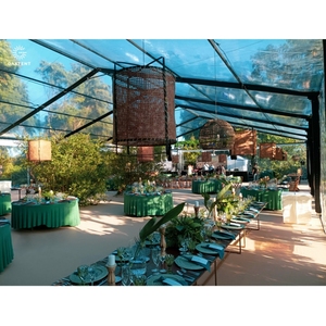 20x40 tán Kính tường màu đen khung rõ ràng Top Đảng lều trong suốt atrium Lều đám cưới để bán USA với ban công - Product Image 6