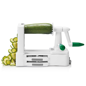 Wholesale Kitchen Accessories Gadget <b>Vegetable</b> <b>Cutter</b> Hand-Driven Three-in-one Rotary with Container Lid Blade Box - Product Image 1