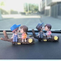 Nouvelle branche d'arbre mignonne et ballon blanc décoration de voiture Kits de résine intérieure pour Console Center Style dessin animé