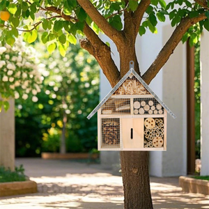 Natural madeira inseto casa estilo clássico abelha ao ar livre e joaninha Hotel pendurado design - Product Image 5