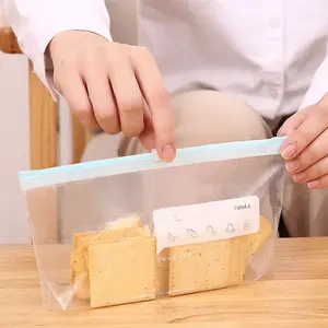 Manufacture biodégradable congélateur sandwich pochette d'emballage alimentaire petit sac debout personnalisé en plastique à fermeture éclair emballage