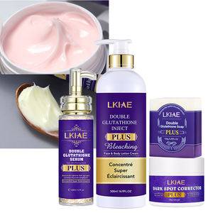 Ensemble de soins de la peau hydratant et éclaircissant ODM OEM, double glutathion, élimine les <span class=keywords><strong>taches</strong></span>, unifie le teint, <span class=keywords><strong>lotion</strong></span>, sérum, ensemble de 4 pièces - Product Image 5