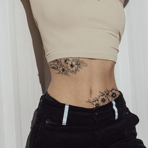 WB 5 hojas/bolsa flor realista tatuaje temporal pegatinas impermeable de larga duración desechable Sexy para mujeres brazos <span class=keywords><strong>pecho</strong></span> - Product Image 3