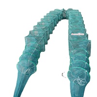 Haute cage de pêche en fil PE, haute qualité, prix d'usine, piège à crevette pliable et couchette, vente en gros