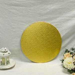 ฐานรองเค้กไม้เมสันไนต์สีทองขนาดสั่งทำพิเศษ Sunshine ขายส่ง ฐานรองเค้กทรงกลม - Product Image 5