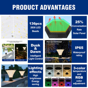 <span class=keywords><strong>BEWAY</strong></span> Fabricante Chino de Lámparas de Jardín Solares de 30W, Lámpara de Poste para Puerta, Resistente al Agua IP65 - Product Image 2