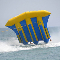 Bateau gonflable flottant pour parc aquatique, bateau banane gonflable, tube remorquable, bateau poisson volant gonflable