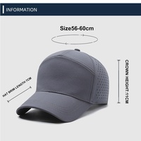 Casquette de baseball sportive en popeline Oxford imperméable à 5 panneaux, séchage rapide, avec logo personnalisé, vente en gros