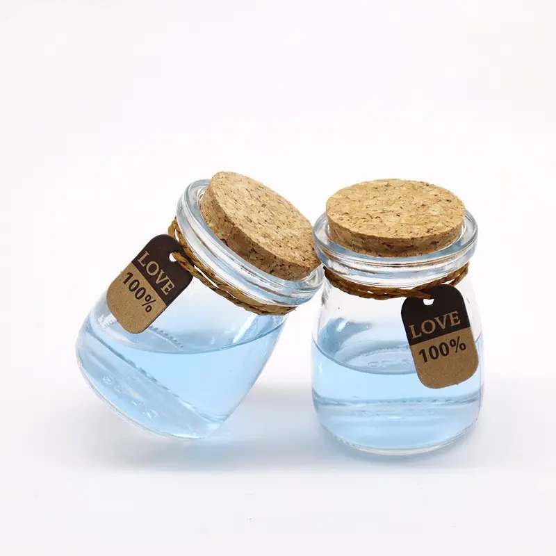 Sıcak 3.4 oz mini cam süt puding şişesi 3.5 oz vintage cam drift şişe
