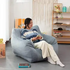 Factory Shredded Foam Bean Bag Modern Lounge Reading Chair With Armrests Lazy Chair Large Sofa Chair