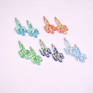 Bukwang cactus pendant opal cactus for earing making accessories jewelry findings & components