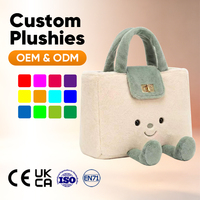 Sac à dos en fourrure de haute qualité, violet, peluche, mignon, avec breloque animale, dessin animé, taille personnalisée, unisexe