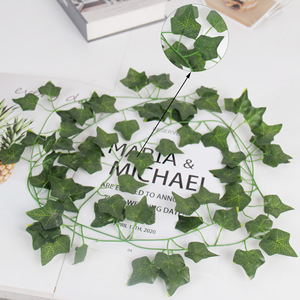 1.8m artificielle lierre vert soie fleur plante nouveau Design suspendu vigne matière plastique pour la <span class=keywords><strong>d</strong></span>écoration intérieure - Product Image 3