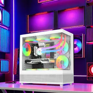 Soeyi Fabriek Pc Cpu Kast Behuizing Desktop Geïntegreerde Display Chassis Matx Computer Case Torens