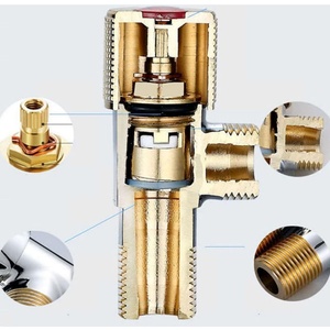 Robinet d'arrêt d'angle en laiton G1/2'' à filetage mâle pour cuisine et salle de bain - Product Image 4