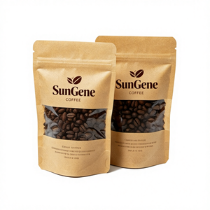 Bolsa de Embalaje de Alimentos con Ventana y Cierre, Biodegradable, Resistente a la Humedad, Papel Recubierto, Impresión Digital - Product Image 1