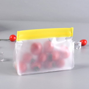 Hot sell Reusable Self-sealing PEVA food pouch storage bag