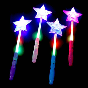 Tongkat Sihir Bintang LED Berkedip Lucu dari Plastik, Perlengkapan Pesta Ulang Tahun untuk Kesenangan Bersinar bagi Permainan Anak-Anak - Product Image 4
