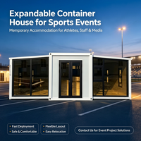 Maison conteneur extensible de 20 pieds, bâtiment modulaire préfabriqué pour événements sportifs, hébergement temporaire, bureau de presse