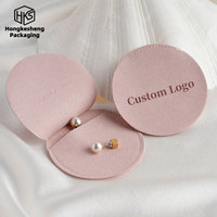 HKSLW Vente en gros de pochettes rondes pour bijoux avec logo personnalisé 7x7 cm, multicolores, pour perles en vrac, accessoires, colliers, pochette à bijoux