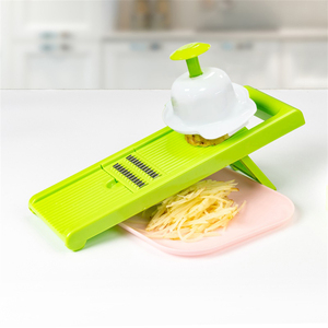 Rebanadora manual de mandolina <span class=keywords><strong>6</strong></span> en <span class=keywords><strong>1</strong></span> con trituradora de verduras en juliana de patatas de varias cuchillas Cortador y rebanador de verduras - Product Image 1