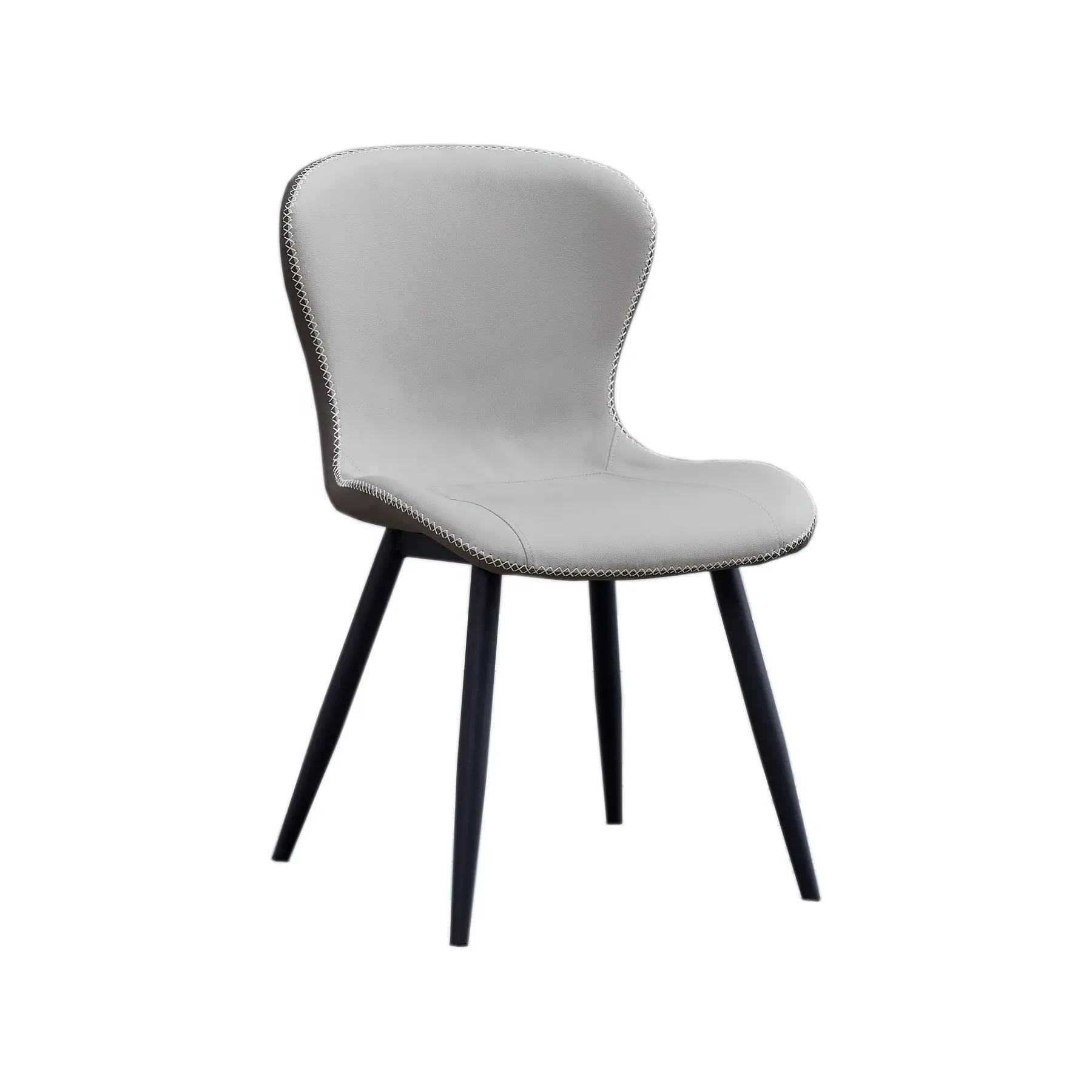 Table et chaise de salle à manger en cuir blanc, bon marché, haute qualité, rembourrage