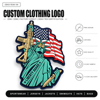 Patch tactique en PVC OEM, conception personnalisée, fixation auto-agrippante, pour vêtements d'extérieur, résistant aux intempéries, badge en caoutchouc souple