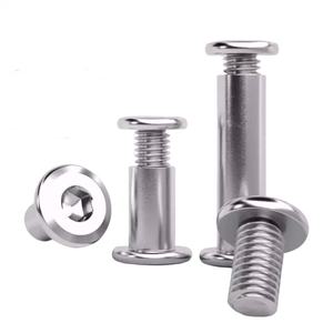 Vis de connexion pour meubles en acier inoxydable métrique de haute qualité M4 M6 M8 M12 à <span class=keywords><strong>tête</strong></span> cylindrique <span class=keywords><strong>avec</strong></span> embase hexagonale et <span class=keywords><strong>écrou</strong></span> à manchon - Product Image 4