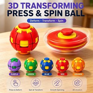 USA Warehouse Press-and-<span class=keywords><strong>spin</strong></span> Plastic 3D Transformerende Macaron Kleuren Vingertop Spinner met Automatische Rotatie Stressverlichtende Speelgoed - Product Image 6